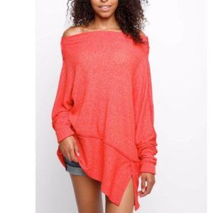 Free People we The Free Red Londontown Thermal Knit Top